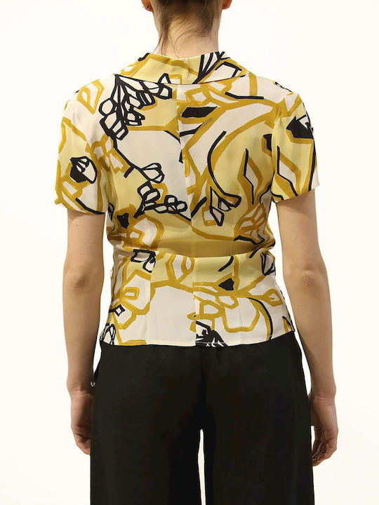 Kurzärmelig Damen Hemd Yellow