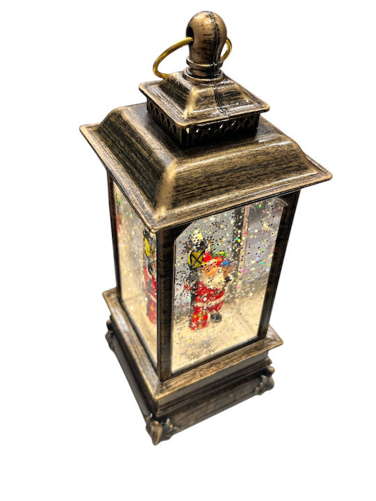 Ornament de Crăciun Lanternă Luminat cu Moș Crăciun 1buc