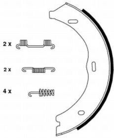 Textar Handbrake Brake Shoe Set