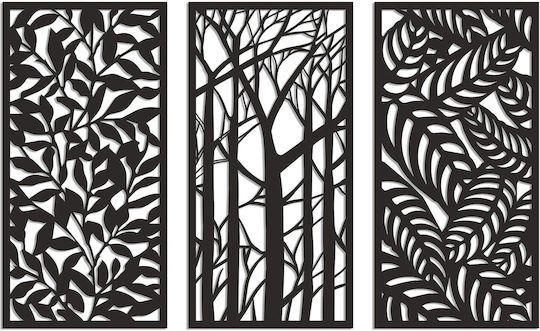 Wall Decoration Living Room 3D Picture Kitchen Openwork Panel Trees 58x90