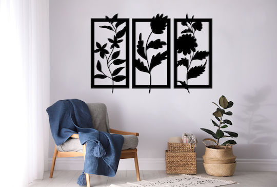 3D Wall Decoration Picture Living Room Kitchen Open Panel Flowers 58x96