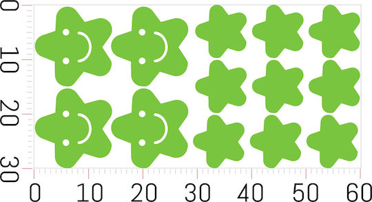 Decowalls Kids Glow-in-the-Dark Wall Sticker 30x60cm