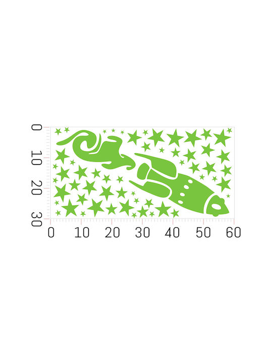 Decowalls Kinder Wandsticker Wand Leuchtend 30x60cm