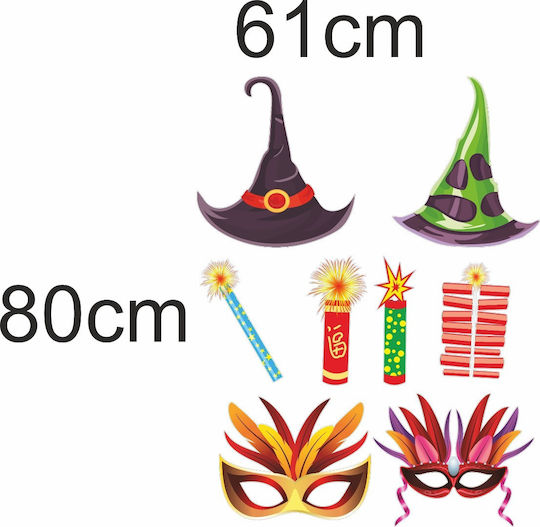 Halloween Sticker Set 8 Stickers 50cm X 37cm