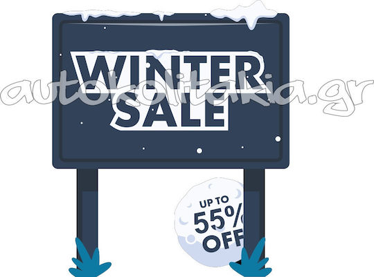 Winterverkaufssticker Winter Sales 18 50cm x 58cm