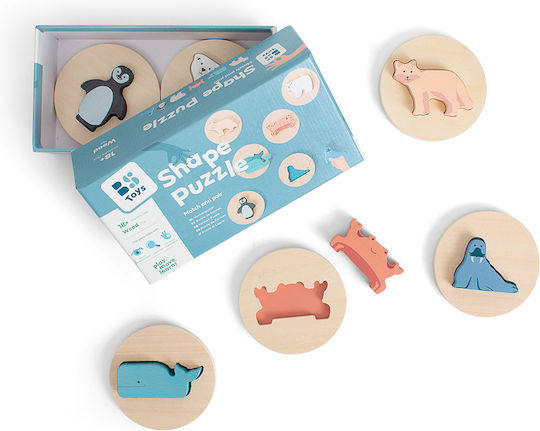 Ξύλινο Παιδικό Puzzle Σφηνώματα 6pcs BS Toys