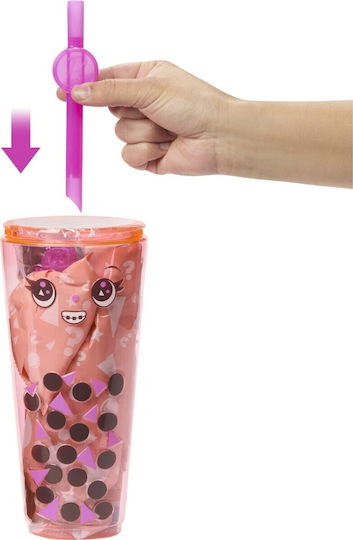 Barbie Pop Reveal Bubble Tea Pink - Băutură Mango Păpușă Pop Dezvăluire Bubble Tea Roz - Băutură de Mango pentru 3+ ani+ Ani 26cm.