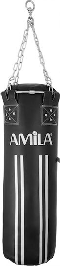 AMILA Leather Filled Punching Bag 30kg 100cm Black