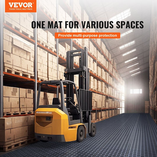 Anti-Slip Garage Floor Mats Double-Sided Garage Basement 305 X 305 X 13.4 Mm Vevor Ckddsmh251212f3n8v0