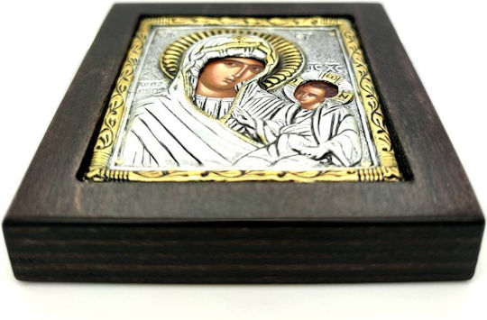 Silver Astron Saint Icon Panagia Hodegetria Silver 7.5x6.5cm