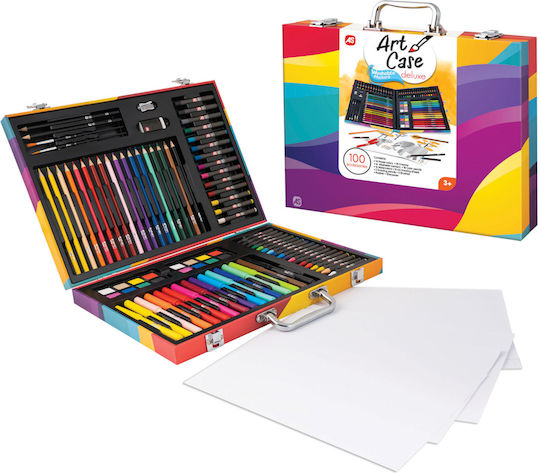 AS Colouring Sets in Case Wooden 100 Pieces