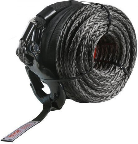 Συνθετικό Σχοινί Βίντσι Vevor 1/2" X 92' 32,000 Lbs Προστατευτικό Κάλυμμα + Γάντζο + Ιμάντα Κατάλληλο Suv Οχήματα Εκτός Δρόμου Φορτηγά Hcjpsjyx12in5pyekv0