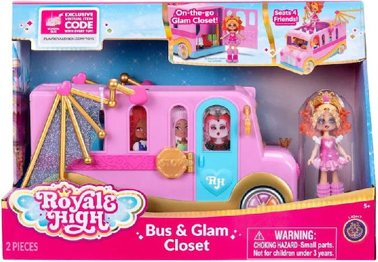 Royale High Bus & Glam Closet Doll Vehicle for 5++ Years