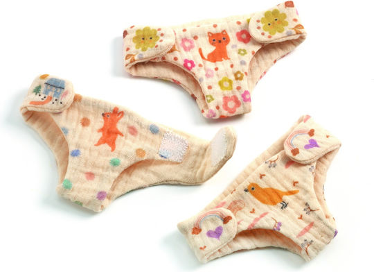 Pomea Collection Set 3 Baby Doll Diapers Djeco
