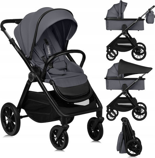 Lionelo Layla Adjustable 2 in 1 Baby Stroller Suitable for Newborn Gray Stone