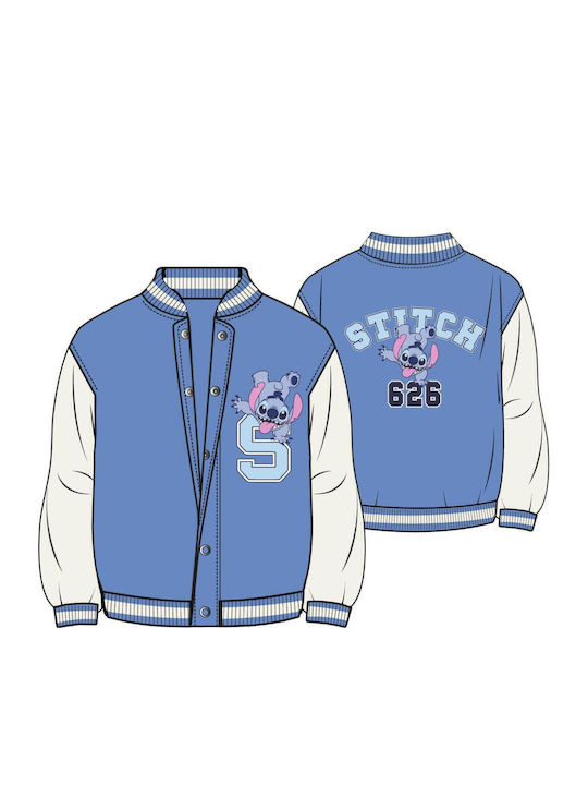 Kinder-Sweatshirt Strickjacke Blau Disney Stitch