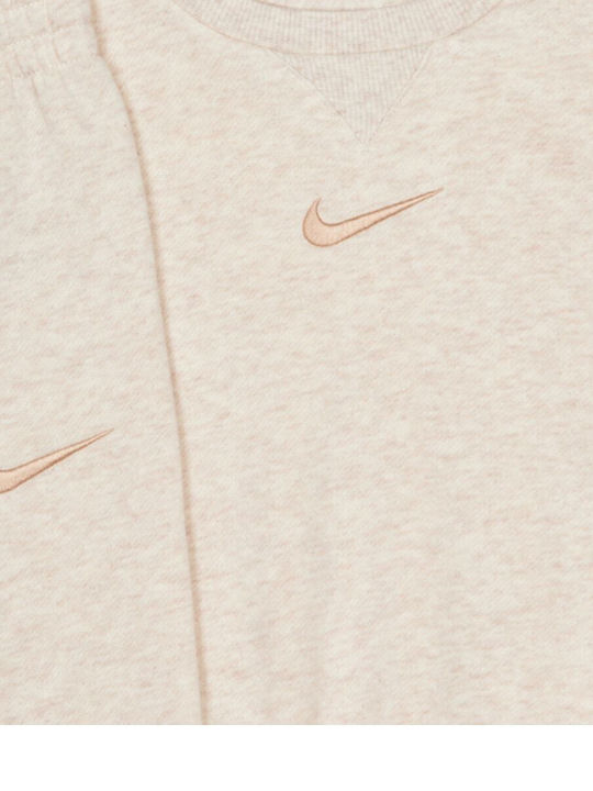 Nike Kids Sweatpants Set Beige Crew