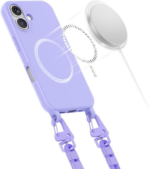 Tech-Protect Magnecklace Back Cover Silicon Lila (iPhone 16)