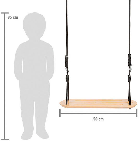 Legler Hanging Wooden Swing for 3+ Years Black