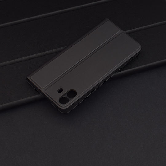 Techsuit Book Σιλικόνης / Δερματίνης Μαύρο (Nothing CMF Phone 1)