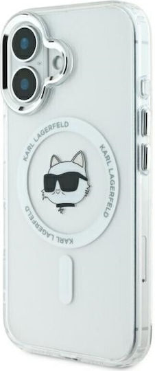 Karl Lagerfeld Iml Metal Choupette Head Magsafe Umschlag Rückseite Metallisch Transparent (iPhone 16)