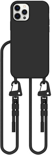 Tech-Protect Magnecklace Back Cover Σιλικόνης Μαύρο (iPhone 12 / 12 Pro)
