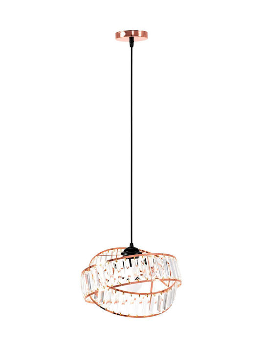 Toolight Hängelampe Rose Gold mit Kristallen