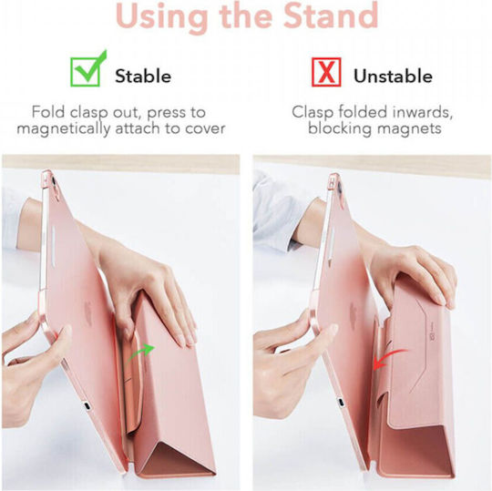 ESR Ascend Flip Cover Πλαστικό Ροζ Χρυσό (iPad Air 2020/2022)