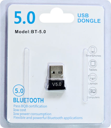 Aptel USB Bluetooth 5.0 Adapter με Εμβέλεια 20m (AK325A)