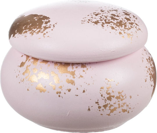 Ceramic Macaron Jewelry Box Gold Patina 5x7cm K883 Nv-1200883