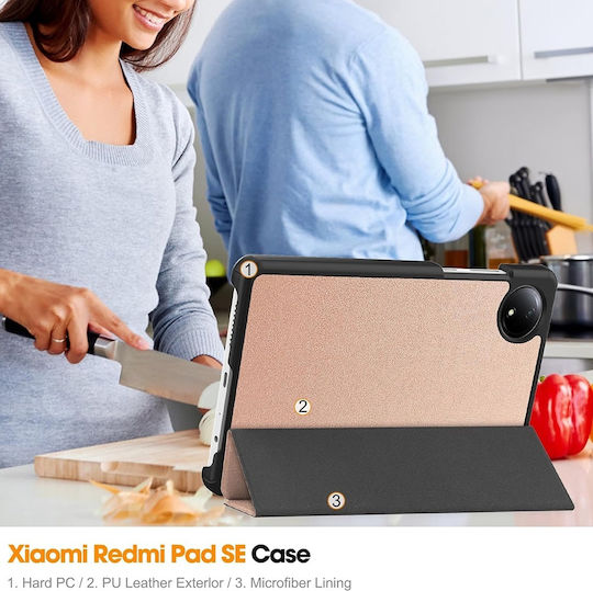 Techsuit Foldpro Klappdeckel Rose Gold (Redmi Pad SE 8.7")