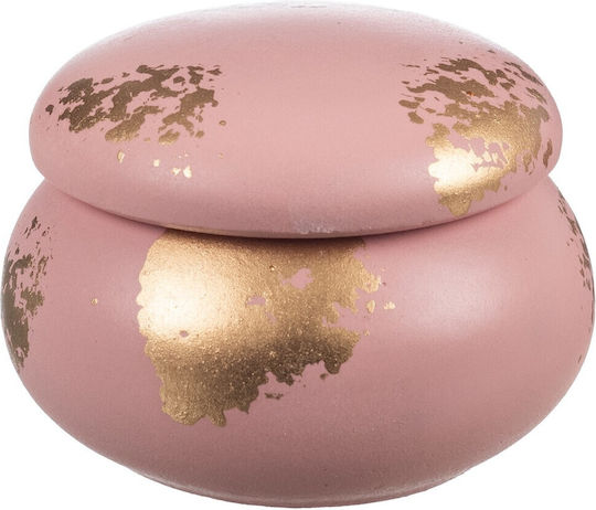 Ceramic Macaron Jewelry Box Gold Patina 5x7cm K883 Nv-1200883