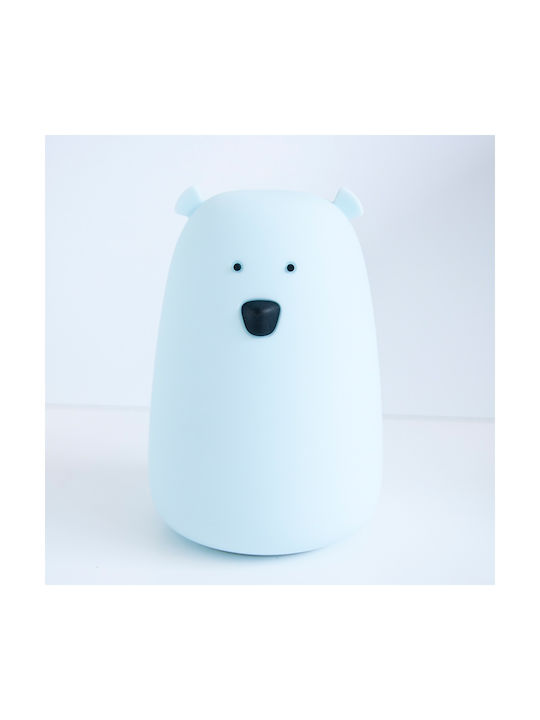 Rabbit & Friends Kinder Dekorative Lampe Hellblau 16x11.1x11.1εκ.