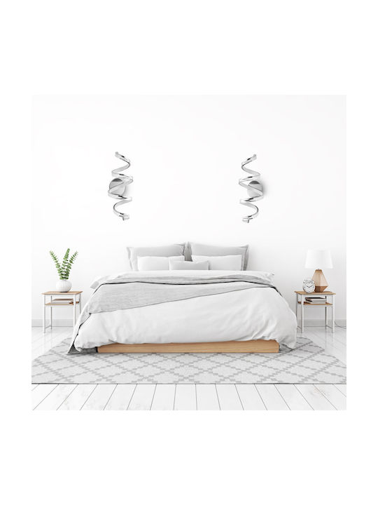 Toolight Leuchte Wand mit Integrierter LED Silber