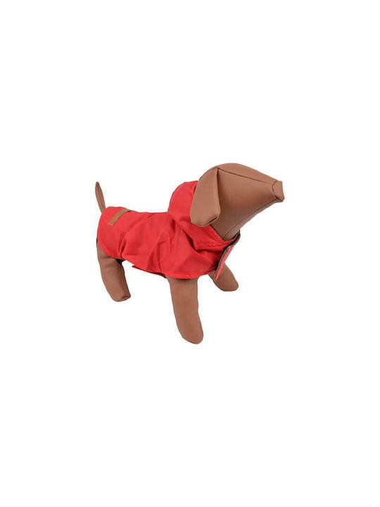 Woofmoda Hundemantel Wasserdicht Rot XSklein / XXXLarge mit Rückenlänge 55 cm.