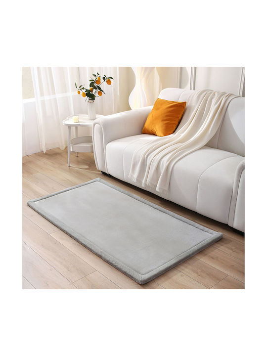 Hakuna Matte Χειροποίητο Παιδικό Χαλί Γκρι 80x150cm Πάχους 25mm