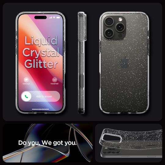 Spigen Liquid Crystal Glitter Back Cover Σιλικόνης 0.3mm Crystal Quartz (iPhone 16 Pro)