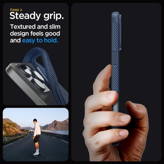 Spigen Liquid Air Umschlag Rückseite Silikon 0.3mm Marineblau (iPhone 17 Pro / iPhone 16 Pro)