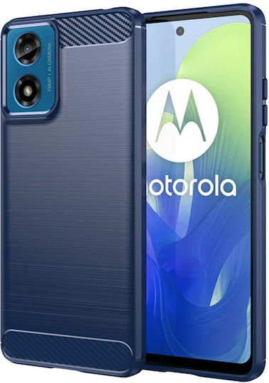 Techsuit Carbon Back Cover Silicone Blue (Motorola Moto G04, G04s, Moto G24, G24 Power)