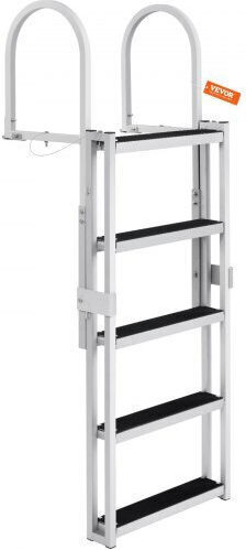 Vevor Adjustable Aluminum 5-Step Dock Ladder 170-200cm