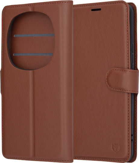 Techsuit Book Δερμάτινο Καφέ (Honor Magic6 Pro)