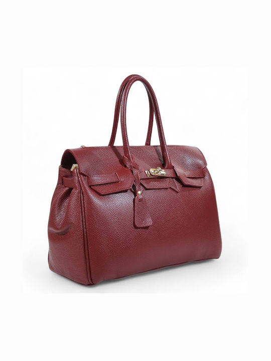 Passaggio Leather Leather Women's Bag Tote Hand Red