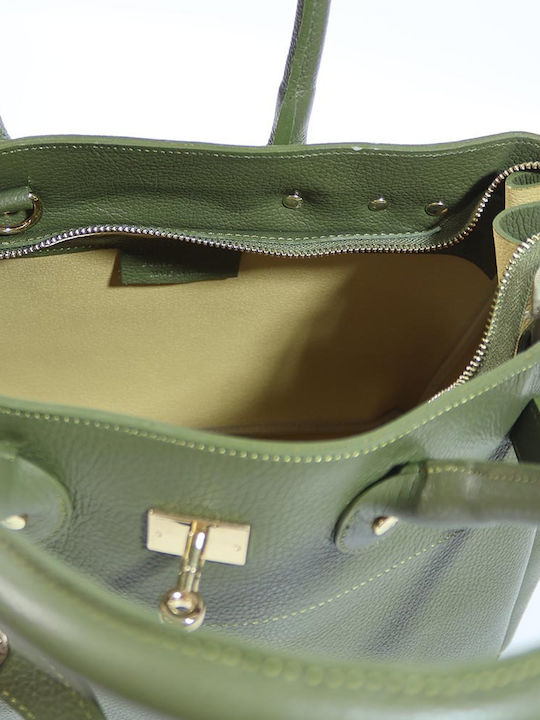 Passaggio Leather Leather Women's Bag Tote Hand Green