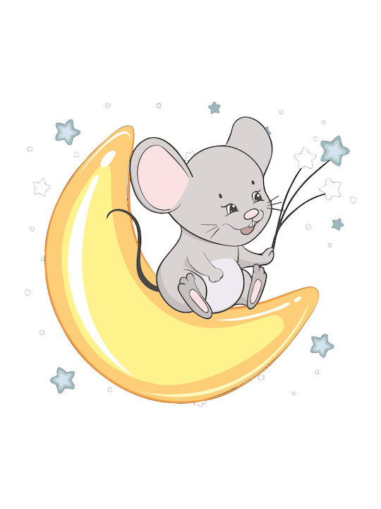 Wall Sticker Mouse Moon 50cm X 46cm