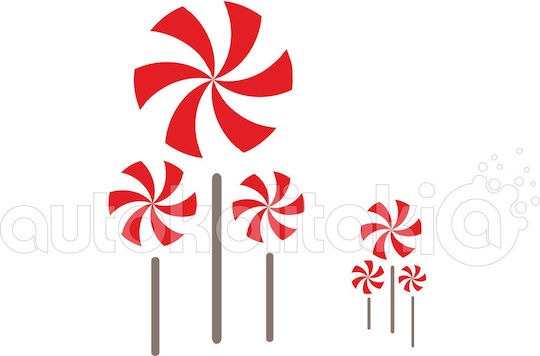 Wall Sticker Wind Flowers 70cm X 70cm