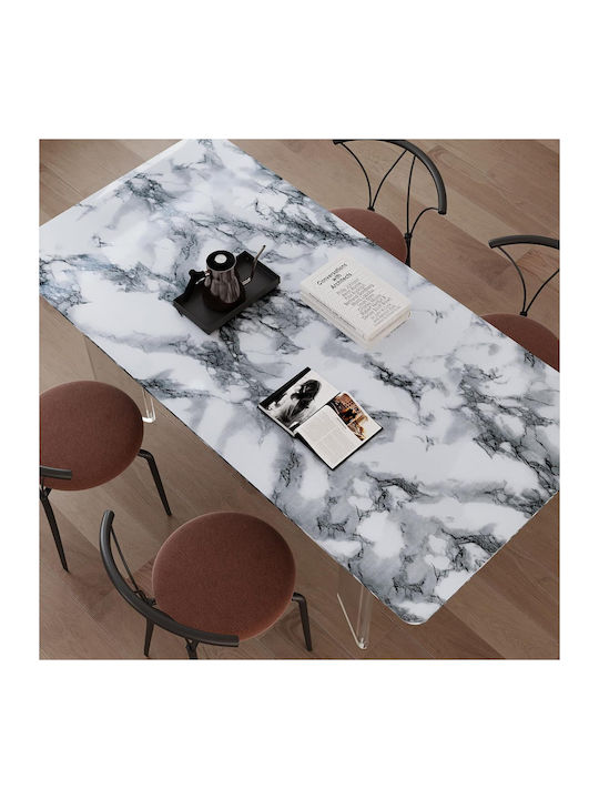 Self-Adhesive Decorative Film Marble Grey 300 X 40 Cm