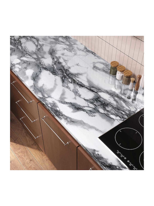 Self-Adhesive Decorative Film Marble Grey 300 X 40 Cm