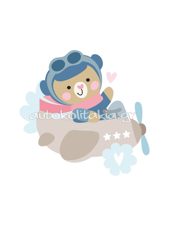 Hot Air Balloon Bear Wall Sticker 50cm X 48cm