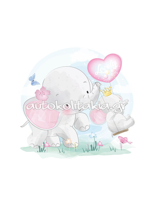 Wall Sticker Elephant Swing 50cm X 48cm