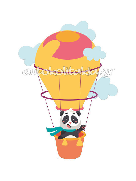 Panda Hot Air Balloon Wall Sticker 80cm X 57cm